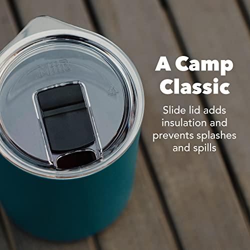 MiiR, Camp Cup, Vacuum Insulated, Stainless Steel with Slide Lid, BPA Free, Basal, 12 Fluid Ounces