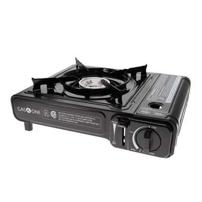 GAS ONE GS-3000 Portable Gas Stove with Carrying Case, 9,000 BTU, CSA Approved, Black, 11.2" H x 4.4" W x 13.5" L