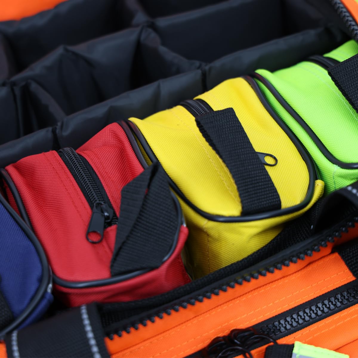 Lightning X Premium Pre-Filled Modular EMS/EMT Trauma Medical Bag | Fully Stocked First Responder Kit - Orange