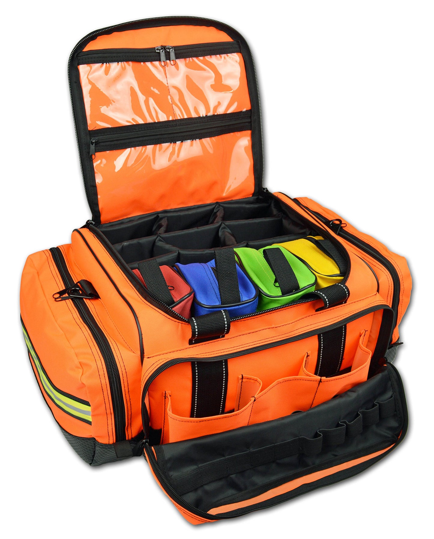 Lightning X Premium Pre-Filled Modular EMS/EMT Trauma Medical Bag | Fully Stocked First Responder Kit - Orange